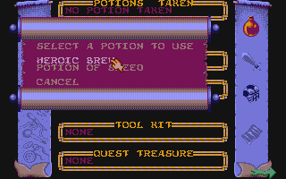 Hero Quest - Return of the Witch Lord [datadisk] atari screenshot